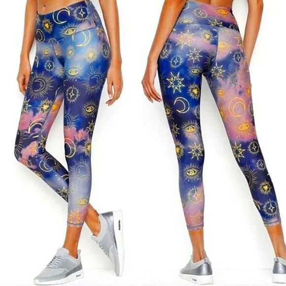 OFFER🌠🌌Victoria's Secret VICTORIA SPORT Mystic Celestial Knockout Leggings, M - Picture 1 of 8